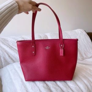 Coach Town Tote - Red (Medium sized purse)